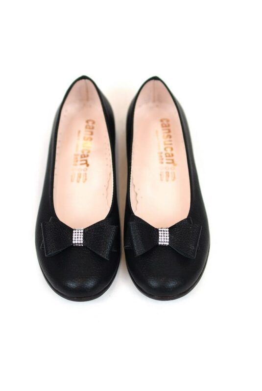 girls black shoes with bow