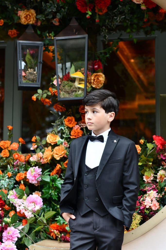 Black Page Boys Suits at Quinn Harper Childrens Occasion wear in 331 Kings Road Chelsea London SW3 5ES UK. scaled