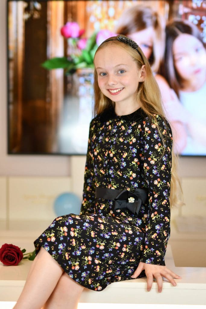 BLACK SILK GIRLS DRESS