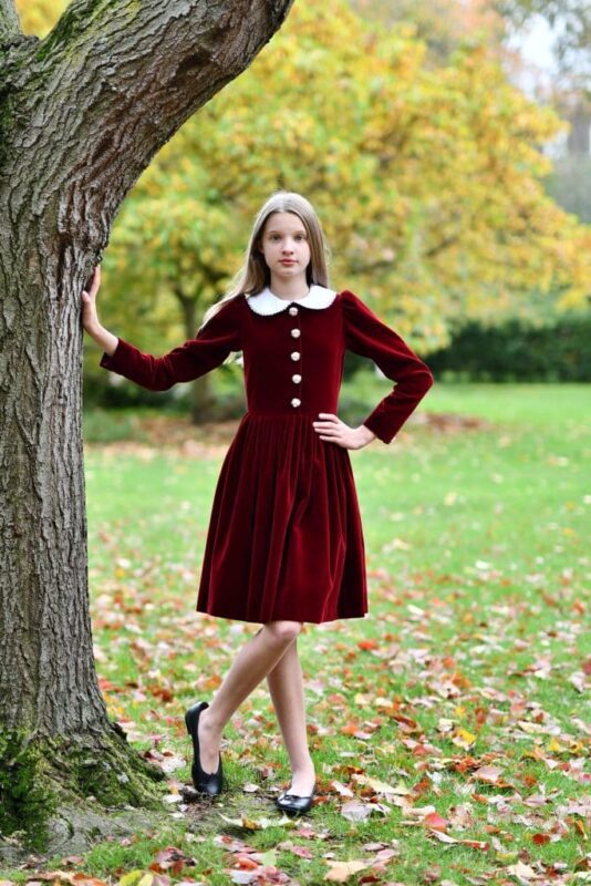 Red Velvet Girls Dresses at Quinn Harper London scaled