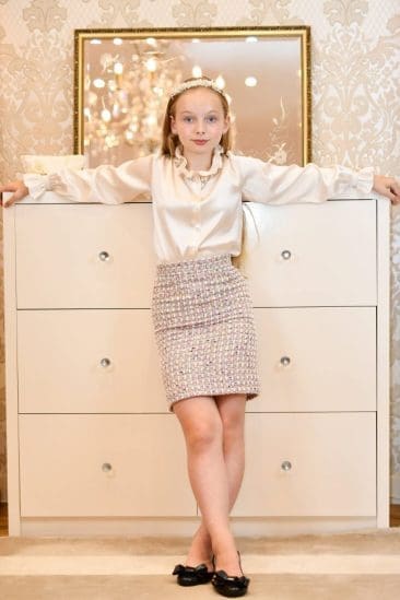 Silk Girls Blouse at Quinn Harper Childrens Occasion Wear in the UK scaled