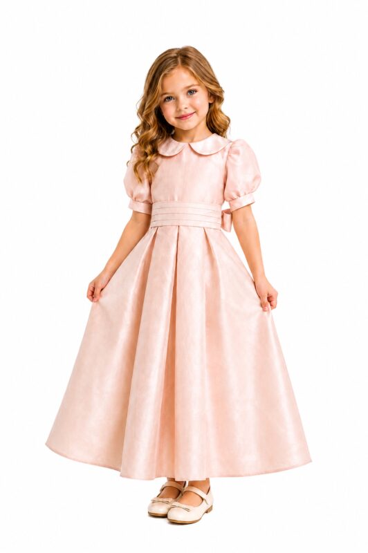 Silk Pink Flower Girl Dresses
