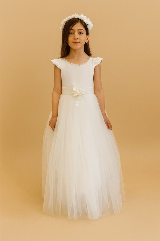 little girl bridesmaid dresses – emilie ivory