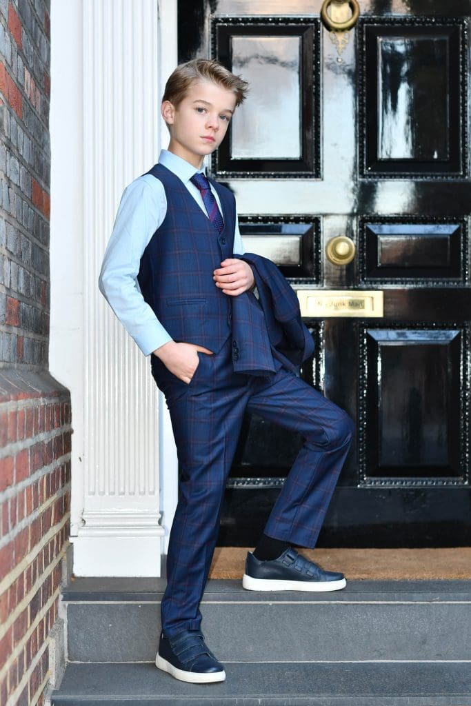 Boys 3 Piece Navy Suit Boys Suits Page Boy Suits Boys Communion Suits and Kids Suits by Quinn Harper Childrens Occasion Wear in the UK scaled