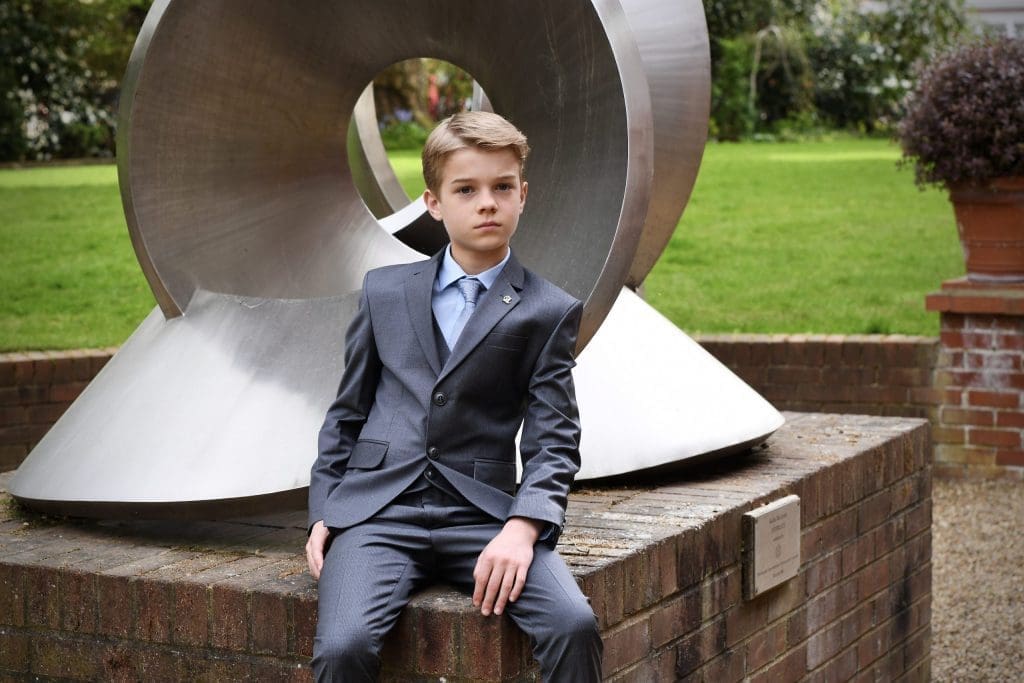 Boys Suits Kids Grey Wool Suit Holy communion suits for boys and Page Boy Suits for Weddings from Quinn Harper childrens occasion wear scaled