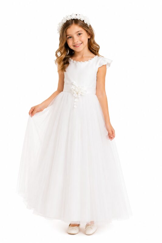 LITTLE GIRL BRIDESMAID DRESSES - Emilie Ivory