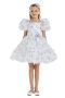 Girls organza party dresses with lilac flower