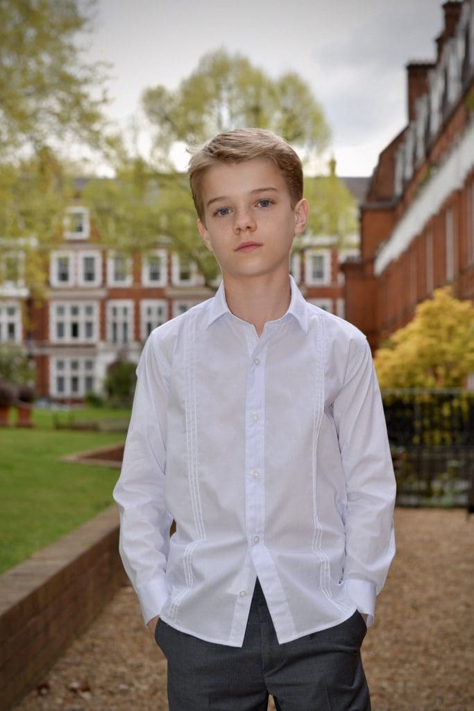 Boys White Cotton Shirt