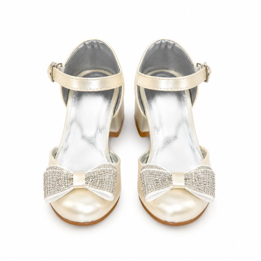 Girls Pearl Occasion Shoes With Heels