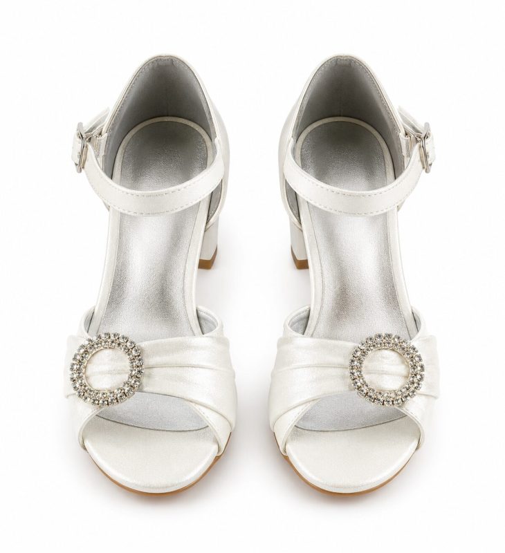 White Communion Shoes With Heels