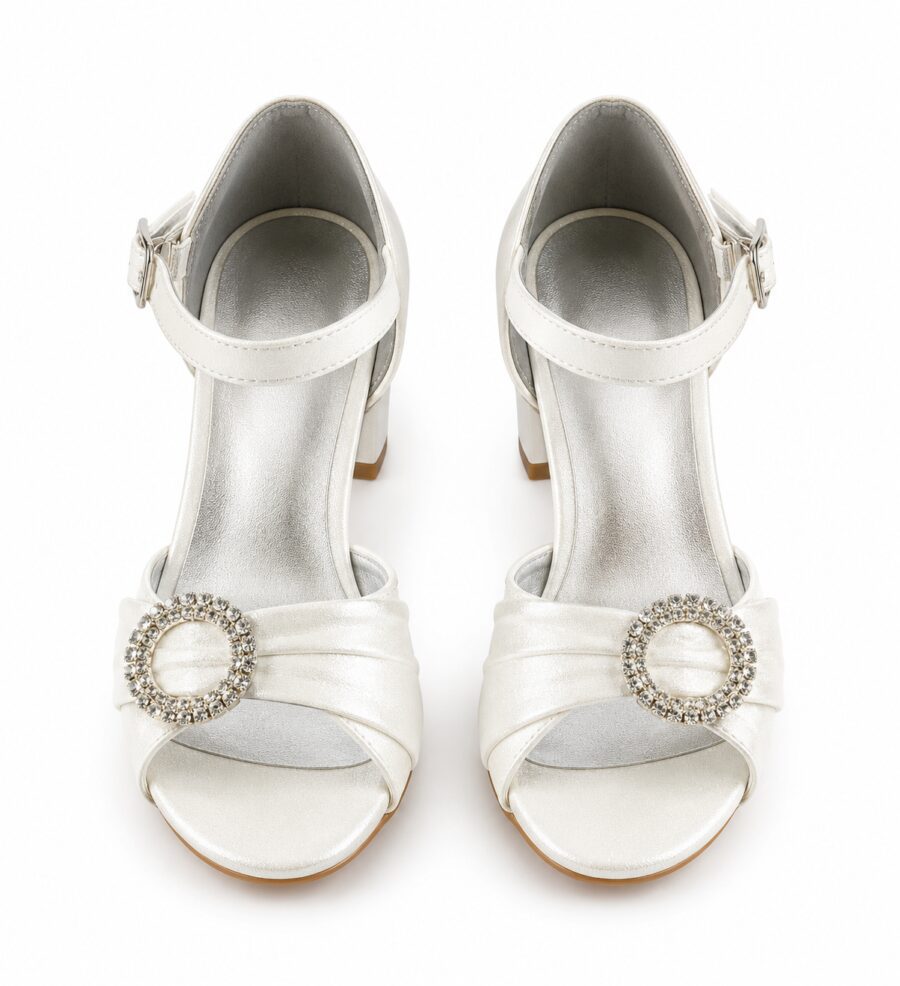 White Communion Shoes With Heels