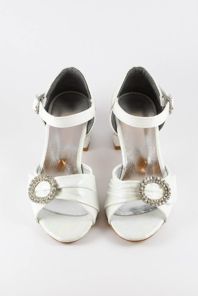White Communion Shoes With Heels