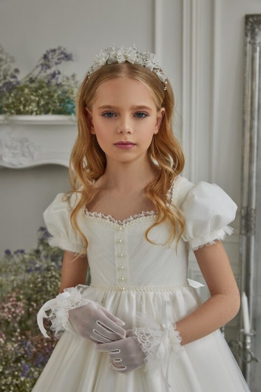 Luxury First Holy Communion Dresses at Quinn Harper Children's Occasion Wear in 331 Kings Road Chelsea London SW3 5ES UK