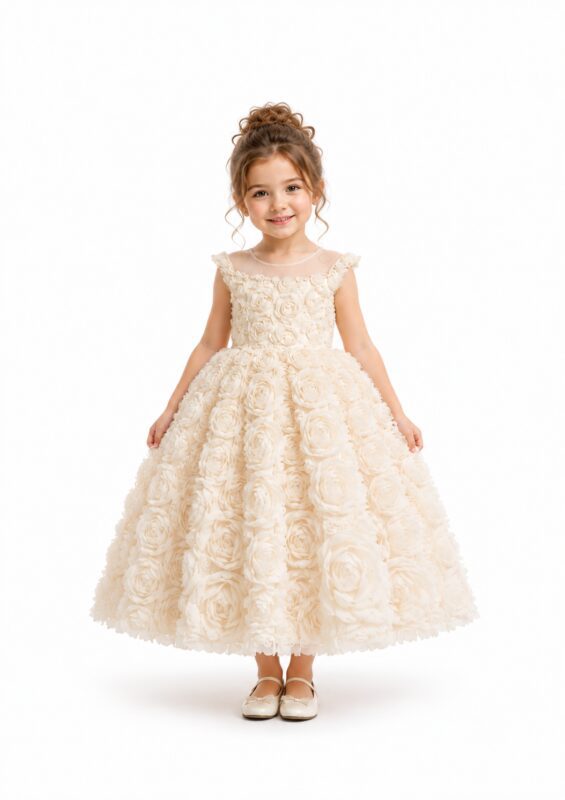 Little Girl Party Dress - Bouquet