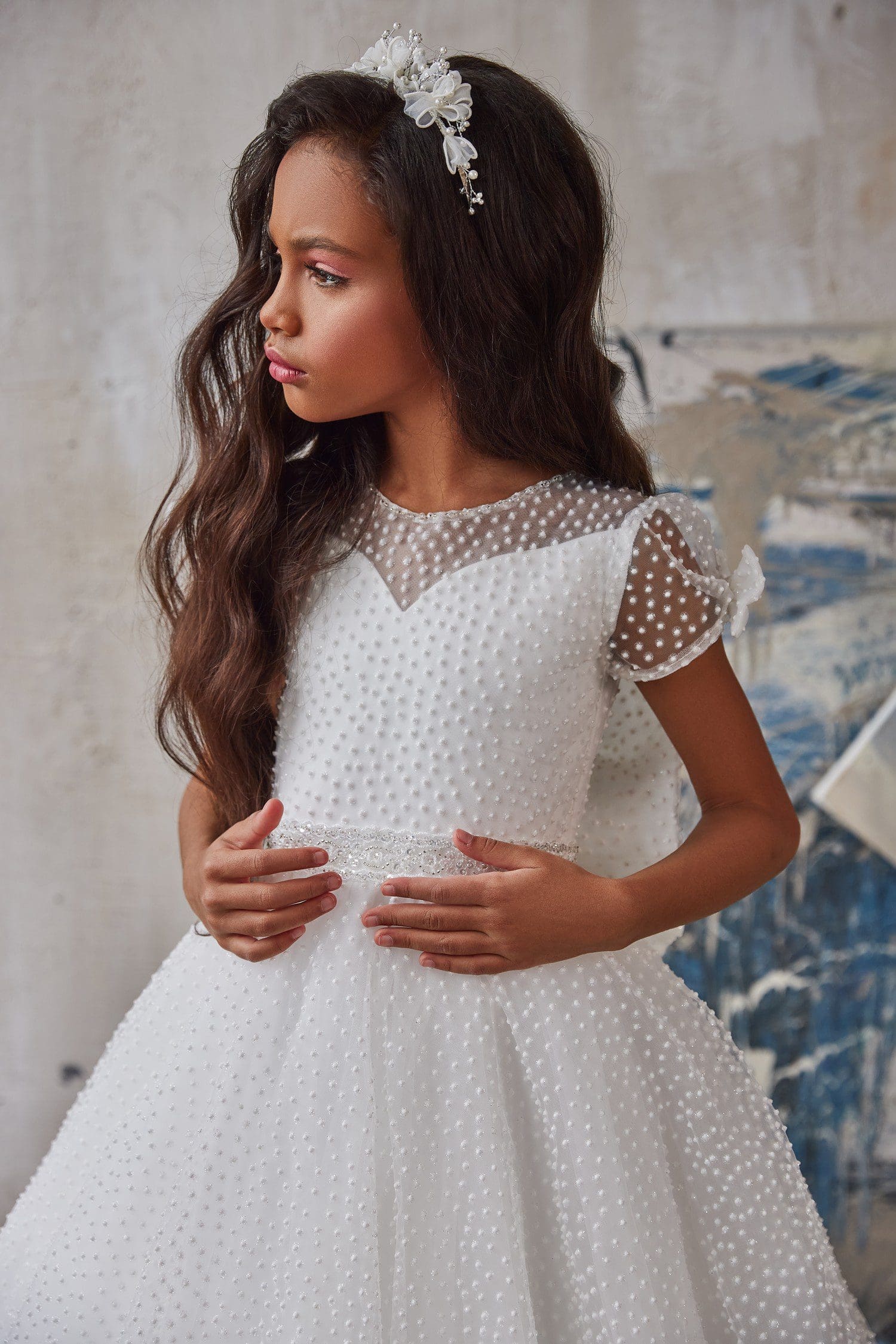 Exclusive Girls Dress With Dots at Quinn Harper Children's Occasion Wear in London UK