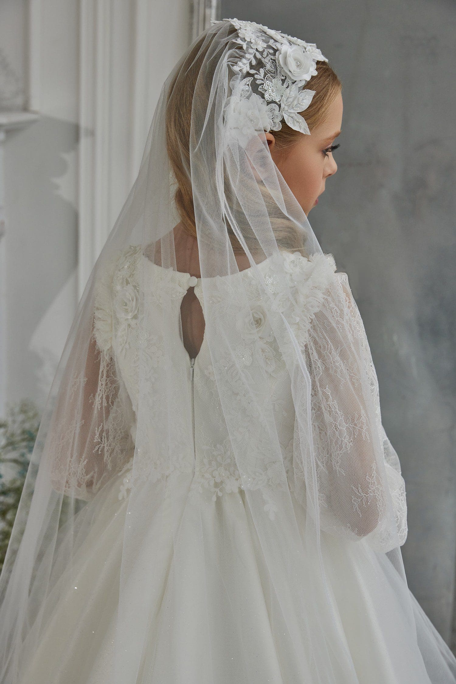 Girls Veil For First Holy Communion at Quinn Harper Children's Occasion Wear in London UK