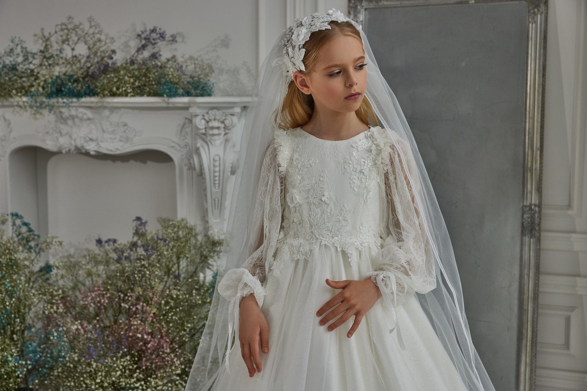 Girls Veil at Quinn Harper Children's Occasion Wear in 331 King's Road Chelsea London